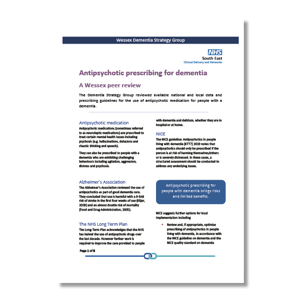 Antipsychotic prescribing for dementia