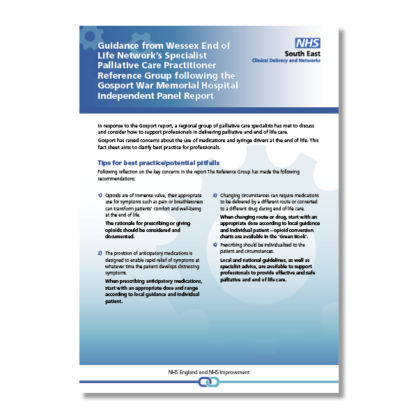 Palliative Guidance End of Life report