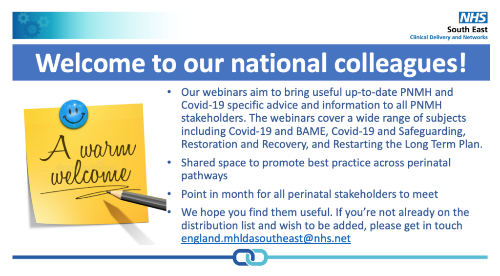 Perinatal mental health webinars