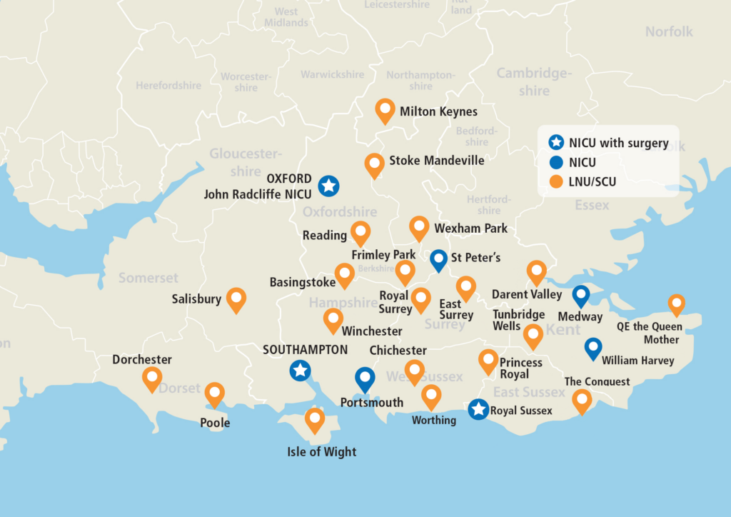 Map of the South East